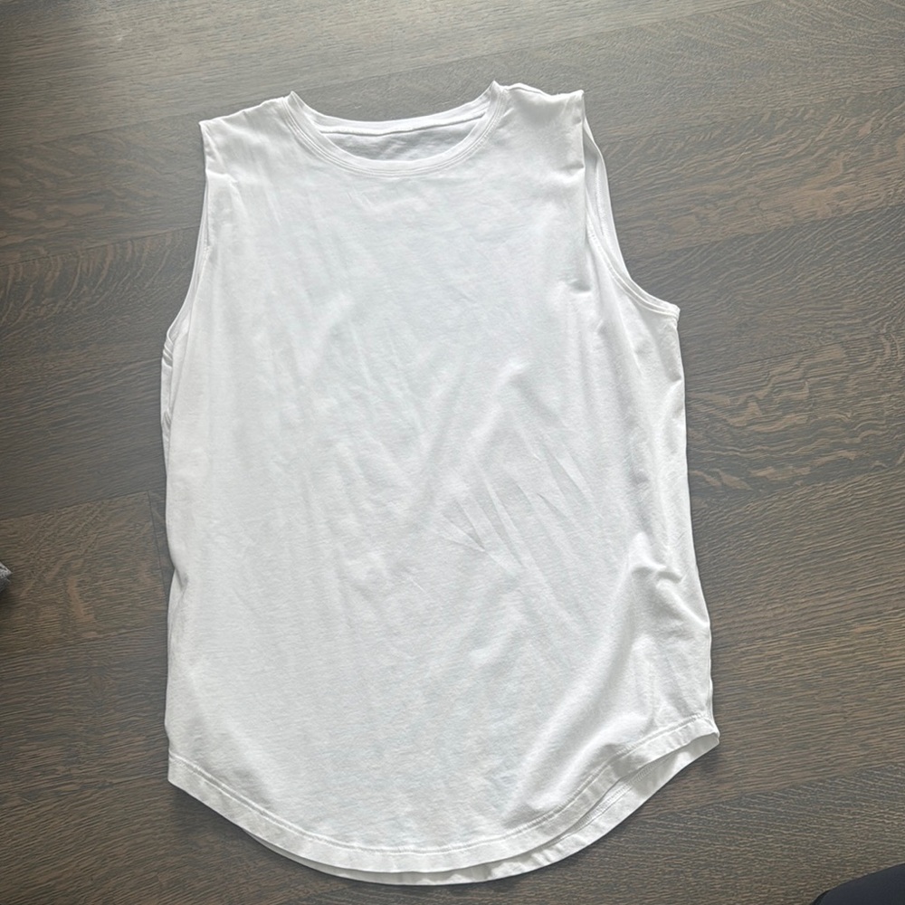 Lululemon White Sleeveless Tank Top